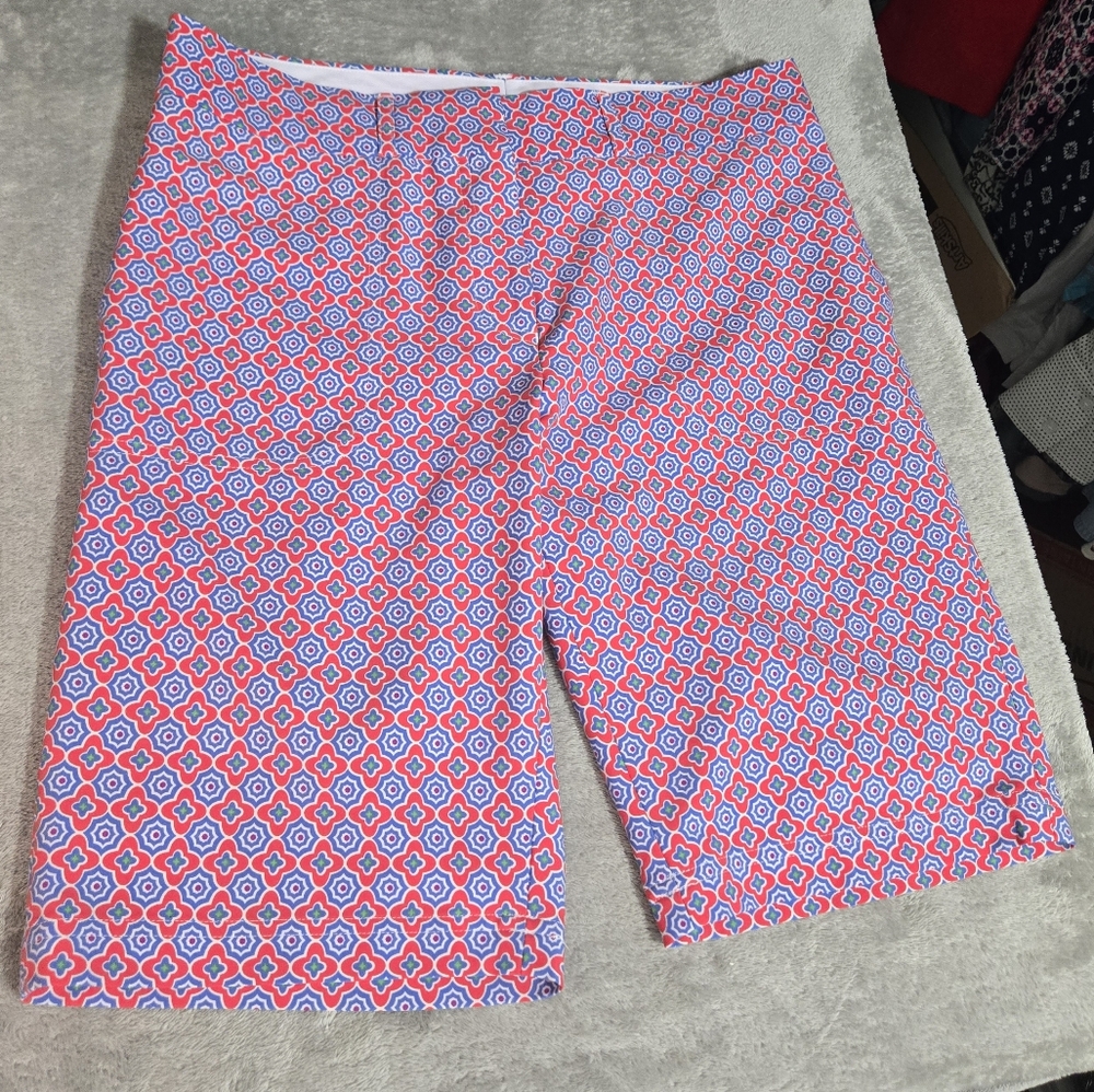 Peter Millar Woman's Geometric Patterned Shorts S… - image 1